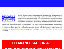 Tablet Screenshot of discountvacuumandsewing.com